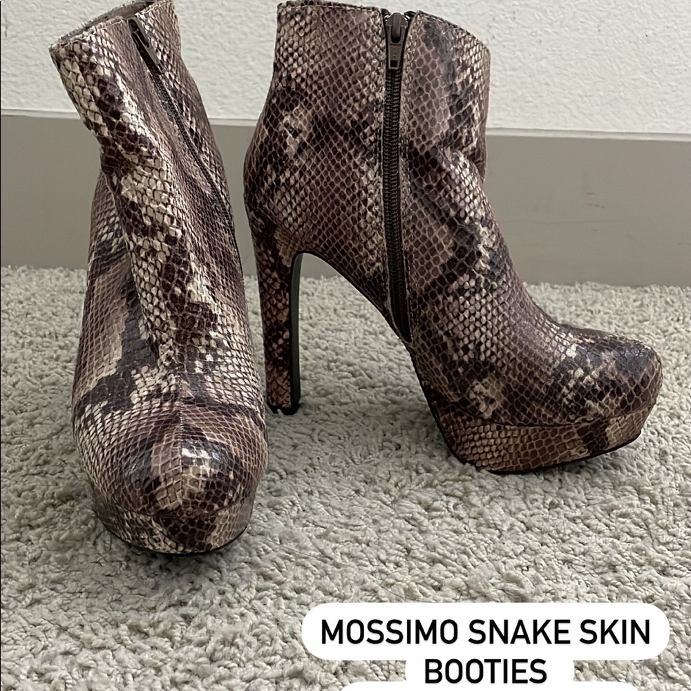 Mossimo Snake Skin Booties